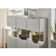 HIGHBOARD Hellgrau  121,9/121,5/45,2 cm  - Hellgrau/Schwarz, Design, Glas/Keramik (121,9/121,5/45,2cm) - Dieter Knoll
