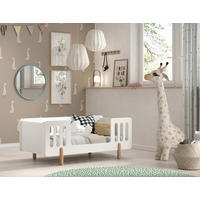 KINDER-/JUNIORBETT 70/140 cm  in Weiß  - Naturfarben/Weiß, MODERN, Holz/Holzwerkstoff (70/140cm) - MID.YOU