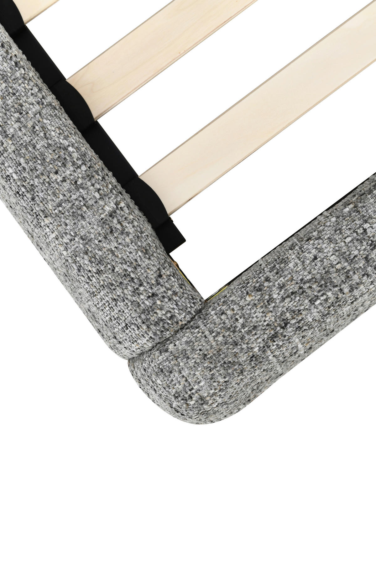 POLSTERBETT 180/200 cm,  in Eichefarben, gepolstertes Kopfteil, Lattenrost,  - Eichefarben/Schwarz, Design, Holz/Textil (180/200cm) - Boxxx