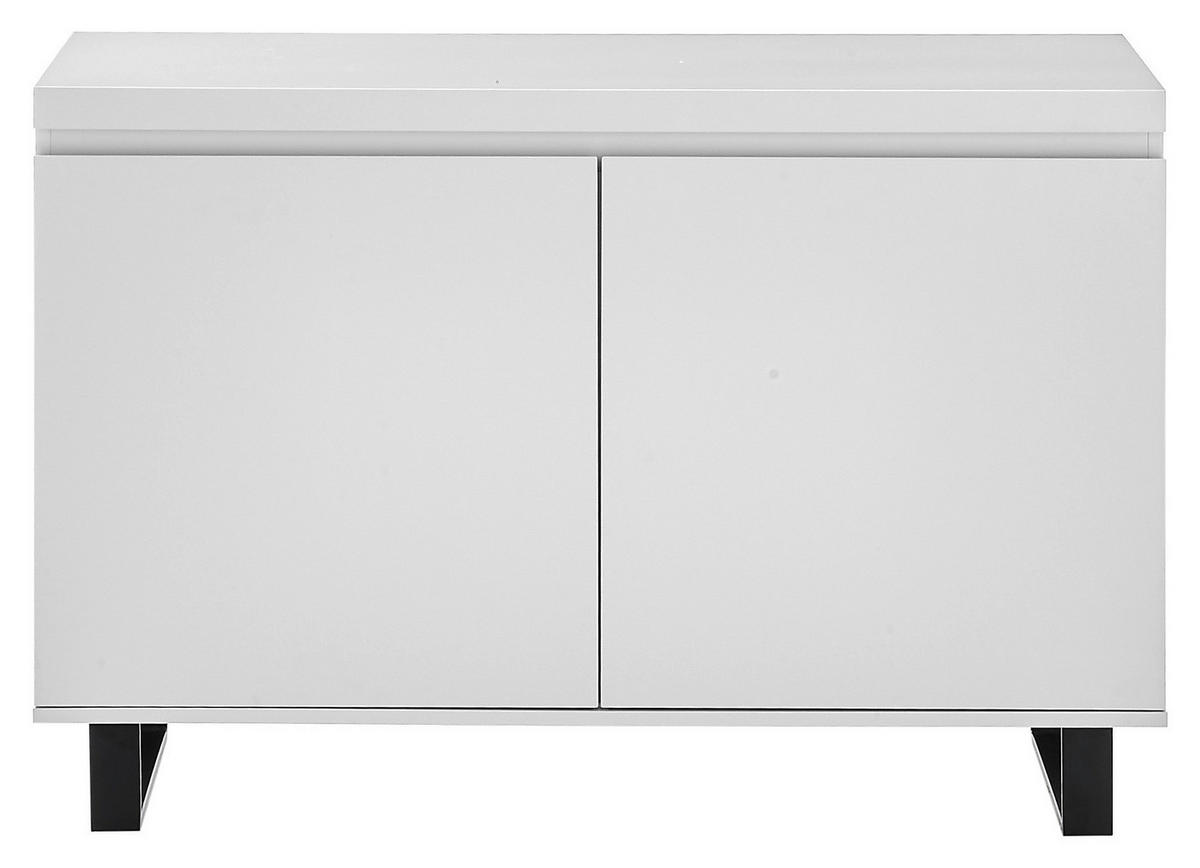 KOMMODE Austin  in 111/74/40 cm  - Schwarz/Weiß, Basics, Holzwerkstoff/Metall (111/74/40cm)