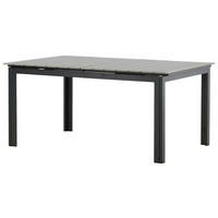 GARTENTISCH 160/100/75 cm Metall rechteckig  - Schwarz/Grau, KONVENTIONELL, Metall (160/100/75cm) - Gardenson