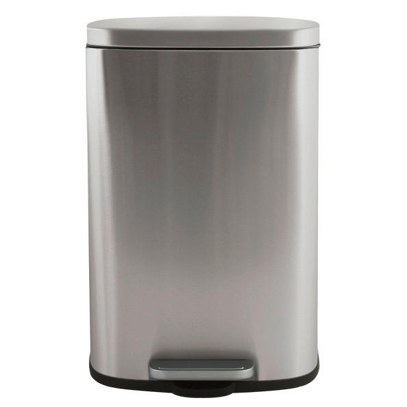 TRETEIMER 30 L  - Silberfarben/Schwarz, Basics, Kunststoff/Metall (34,3/23,5/62,9cm) - Spirella