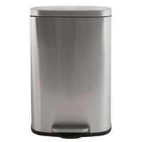 TRETEIMER 30 L  - Silberfarben/Schwarz, Basics, Kunststoff/Metall (34,3/23,5/62,9cm) - Spirella