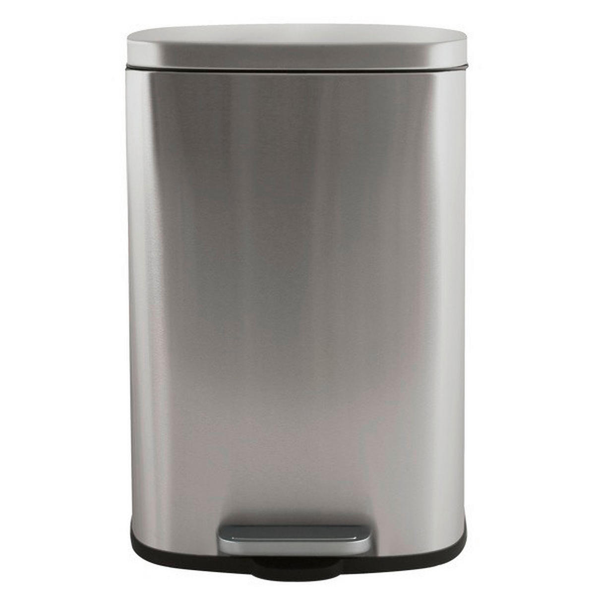 TRETEIMER 30 L  - Silberfarben/Schwarz, Basics, Kunststoff/Metall (34,3/23,5/62,9cm) - Spirella