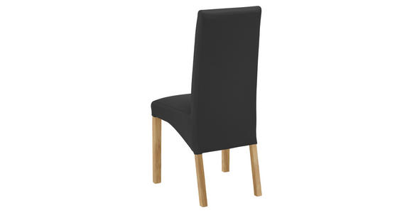 STUHL Lederlook Anthrazit, Eichefarben - Eichefarben/Anthrazit, KONVENTIONELL, Holz/Textil (47/102/57cm) - Carryhome
