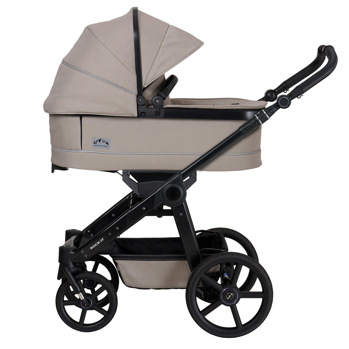 KINDERWAGENSET ROCK IT HB Outdoor  - Karamell/Schwarz, Basics, Textil/Metall (102/58/120cm) - Hartan