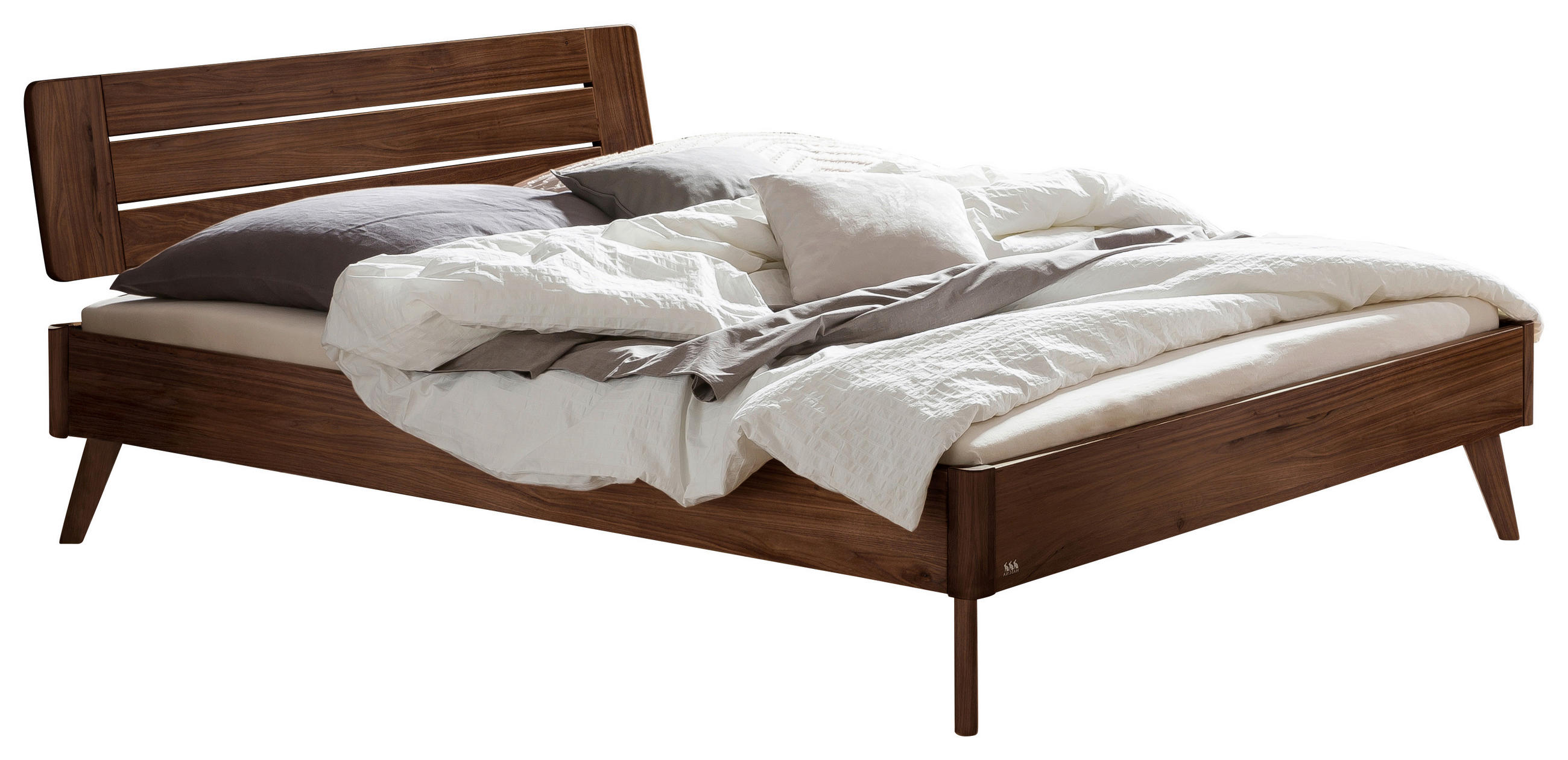 BETT 140/200 cm  in Nussbaumfarben  - Nussbaumfarben, KONVENTIONELL, Holz (140/200cm) - Hasena