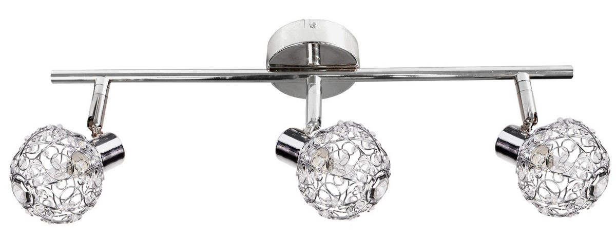 STRAHLER Collar 45/8.5/17 cm   - Chromfarben/Transparent, KONVENTIONELL, Glas/Metall (45/8.5/17cm)