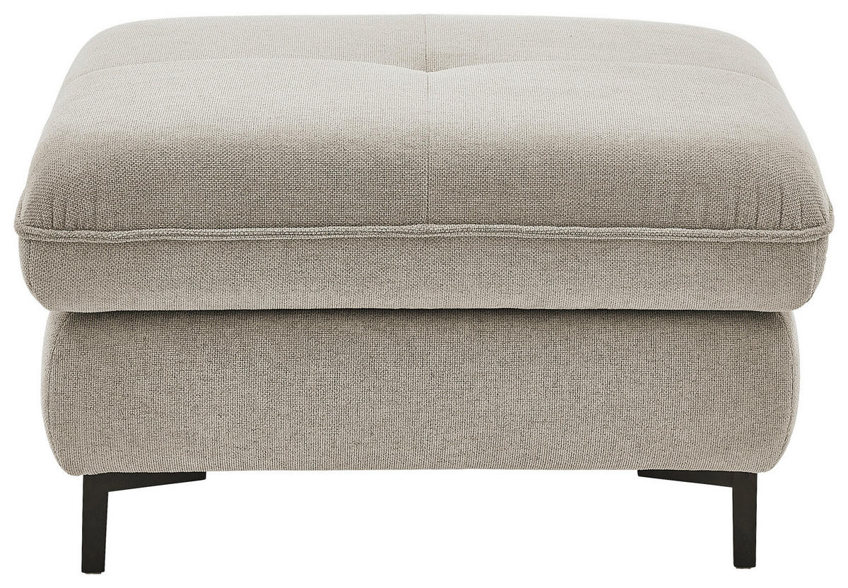 ECKSOFA  in Flachgewebe Sandfarben  214/308 cm  - Sandfarben/Schwarz, Design, Textil/Metall (214/308cm) - Beldomo Speed