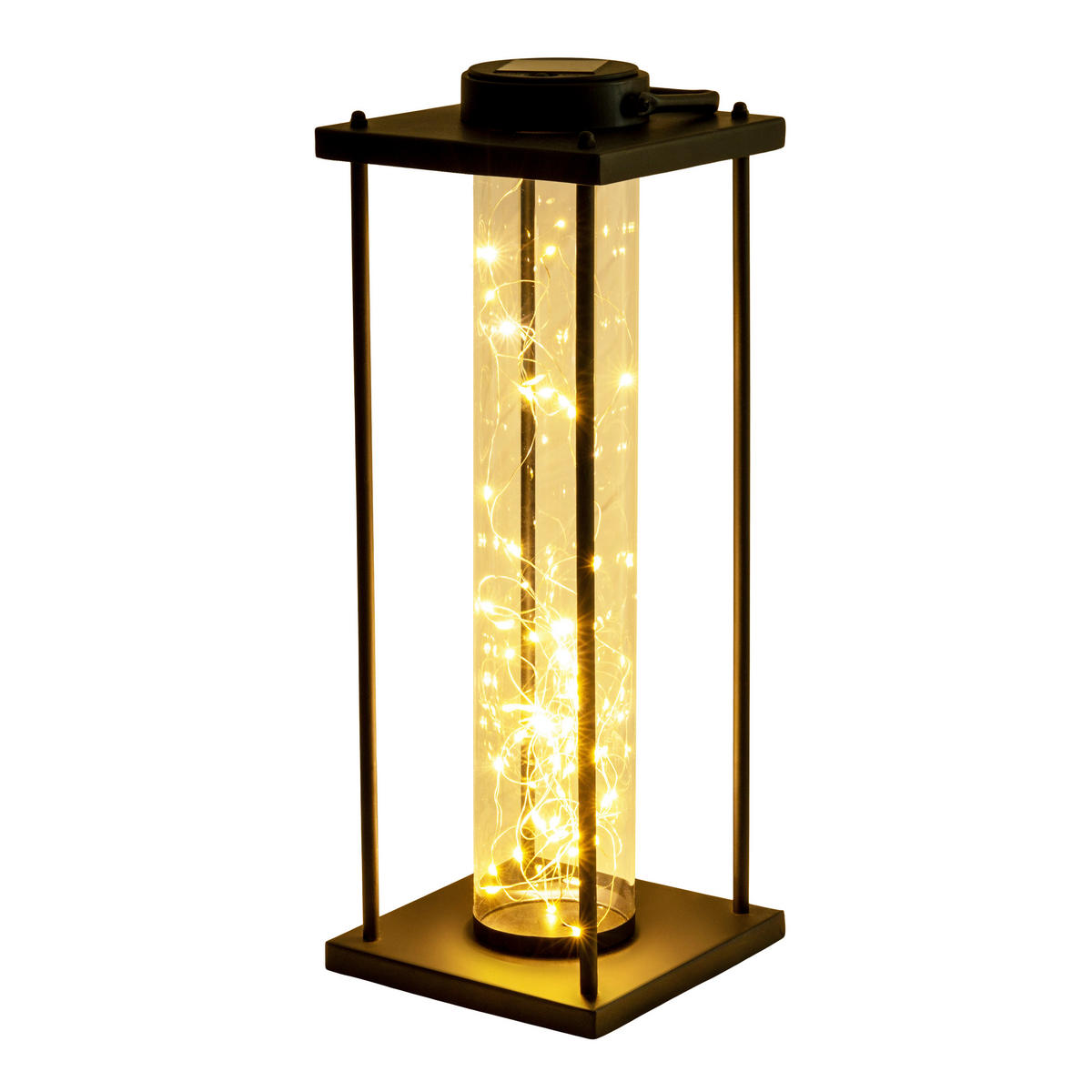 SOLARLEUCHTE  - Klar/Schwarz, Basics, Glas/Kunststoff (16,5/16,5/51,5cm) - Näve