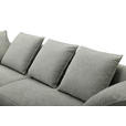 ECKSOFA in Mikrofaser Hellgrau  171/282 cm  - Hellgrau/Schwarz, Design, Textil/Metall (171/282cm) - Hom`in