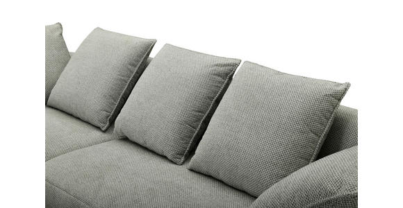 ECKSOFA in Mikrofaser Hellgrau  171/282 cm  - Hellgrau/Schwarz, Design, Textil/Metall (171/282cm) - Hom`in