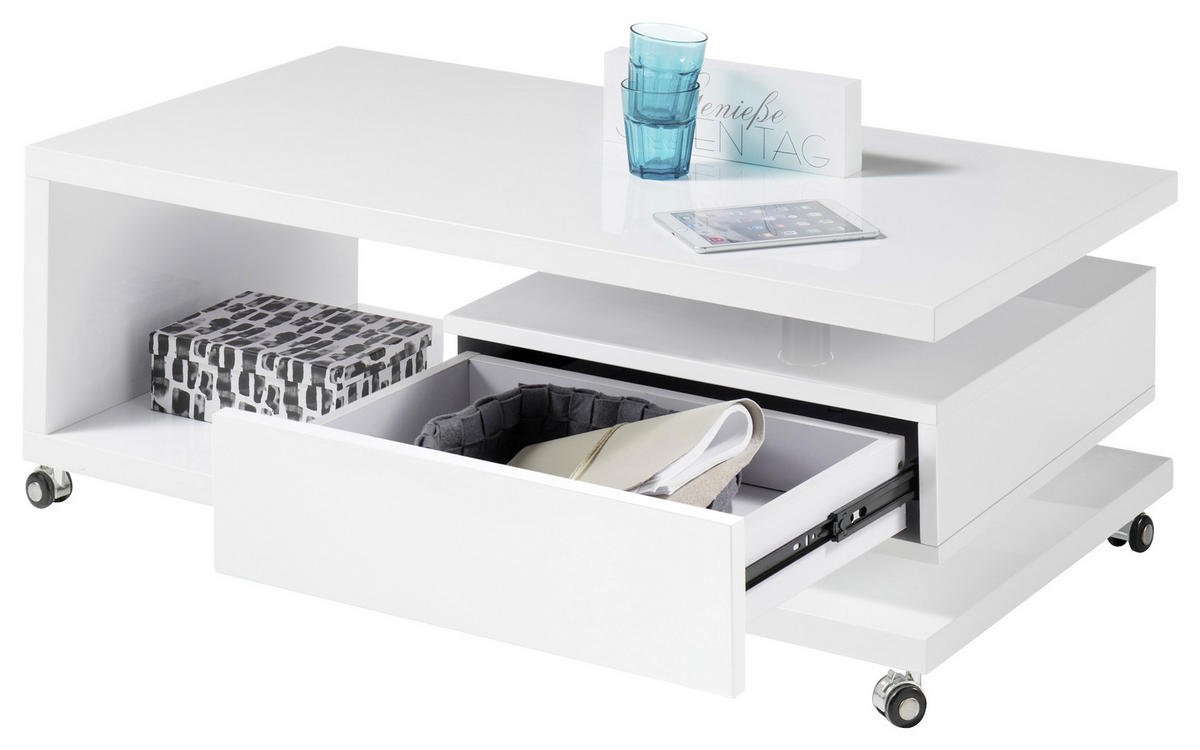 KLUB STOLIĆ bijela  drvni materijal  - bijela, Moderno, drvni materijal (110/59,5/41cm) - Hom`in