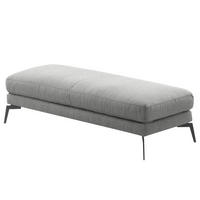 HOCKER BERLIN Webstoff Grau  - Schwarz/Grau, Design, Textil/Metall (163/46/62cm) - Livetastic