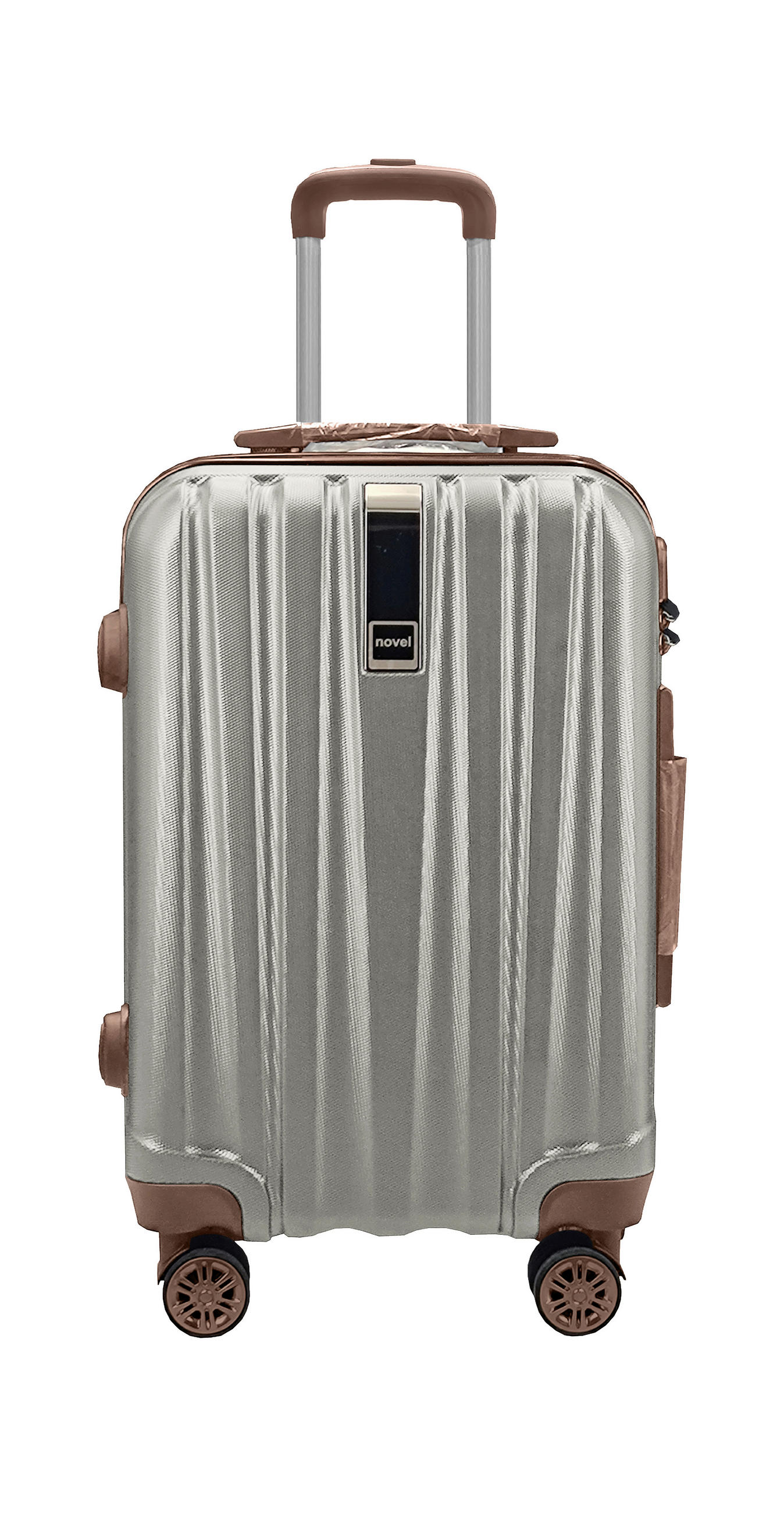 REISEKOFFER Braun, Goldfarben  - Goldfarben/Braun, Basics, Kunststoff/Metall (41/66/26cm) - Novel