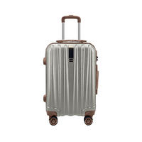 REISEKOFFER Braun, Goldfarben  - Goldfarben/Braun, Basics, Kunststoff/Metall (41/66/26cm) - Novel