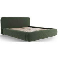 Pat Tapițat, 160/200 cm, verde pădure - verde pădure/negru, Basics, lemn/metal (160/200cm) - Hom`in