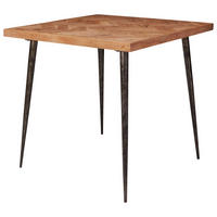 ESSTISCH in Holz 80/80/76 cm  - Schwarz/Akaziefarben, Design, Holz/Metall (80/80/76cm) - MID.YOU