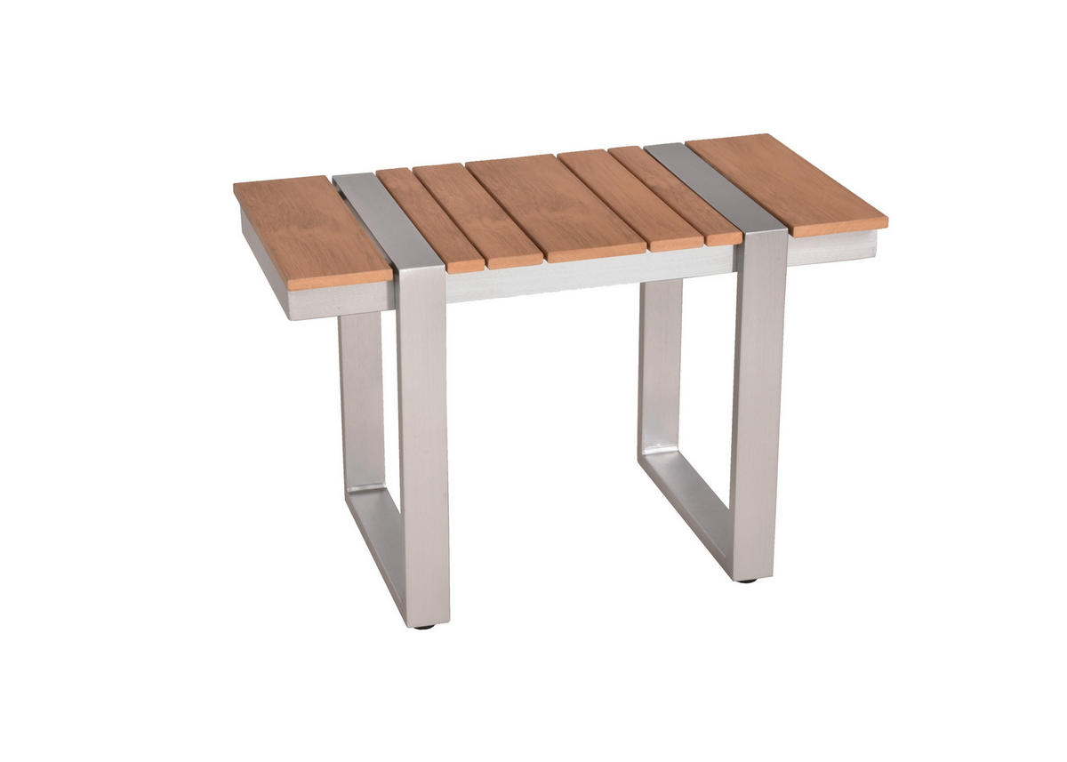 LOUNGEGARNITUR 6-teilig   170/69/223 cm Aluminium  - Hellbraun/Beige, Basics, Kunststoff/Textil (170/69/223cm) - Gardenson