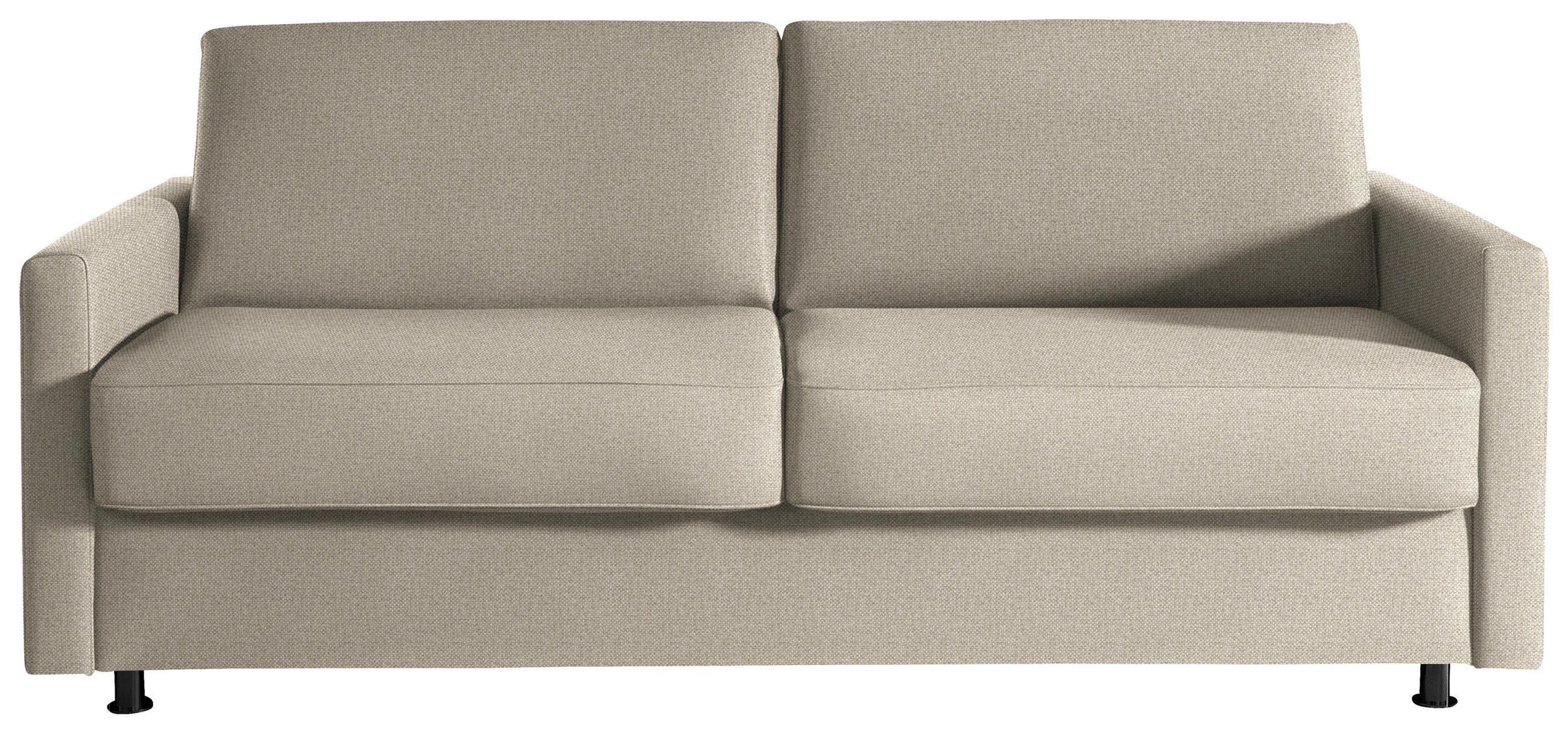 SCHLAFSOFA  in Flachgewebe Kaschmir  - Kaschmir/Schwarz, KONVENTIONELL, Textil/Metall (207/88/101cm) - Bali