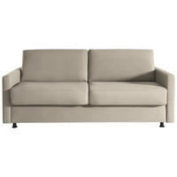 SCHLAFSOFA  in Flachgewebe Kaschmir  - Kaschmir/Schwarz, KONVENTIONELL, Textil/Metall (207/88/101cm) - Bali