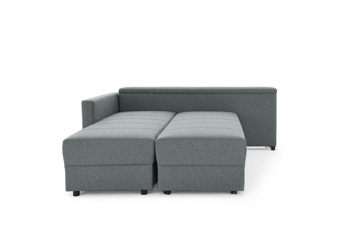 ECKSOFA in Webstoff Dunkelgrau  287/229 cm  - Dunkelgrau/Schwarz, Design, Kunststoff/Textil (287/229cm) - LOOKS by W.Joop