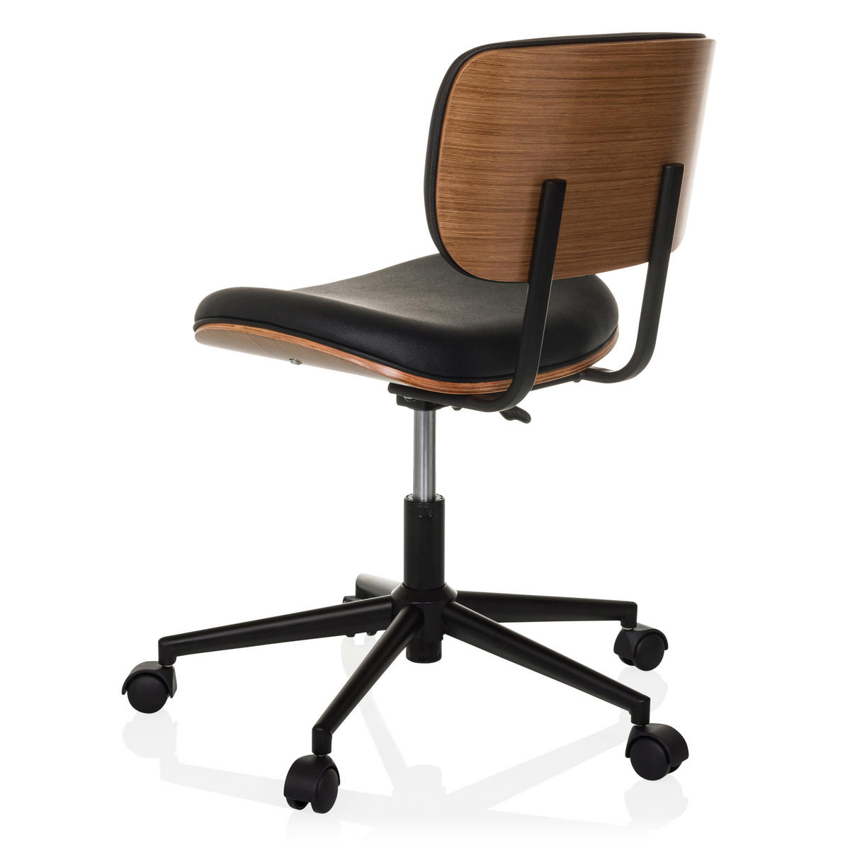 DREHSTUHL Schwarz  - Schwarz, MODERN, Leder/Kunststoff (59/73-83/59cm) - MID.YOU