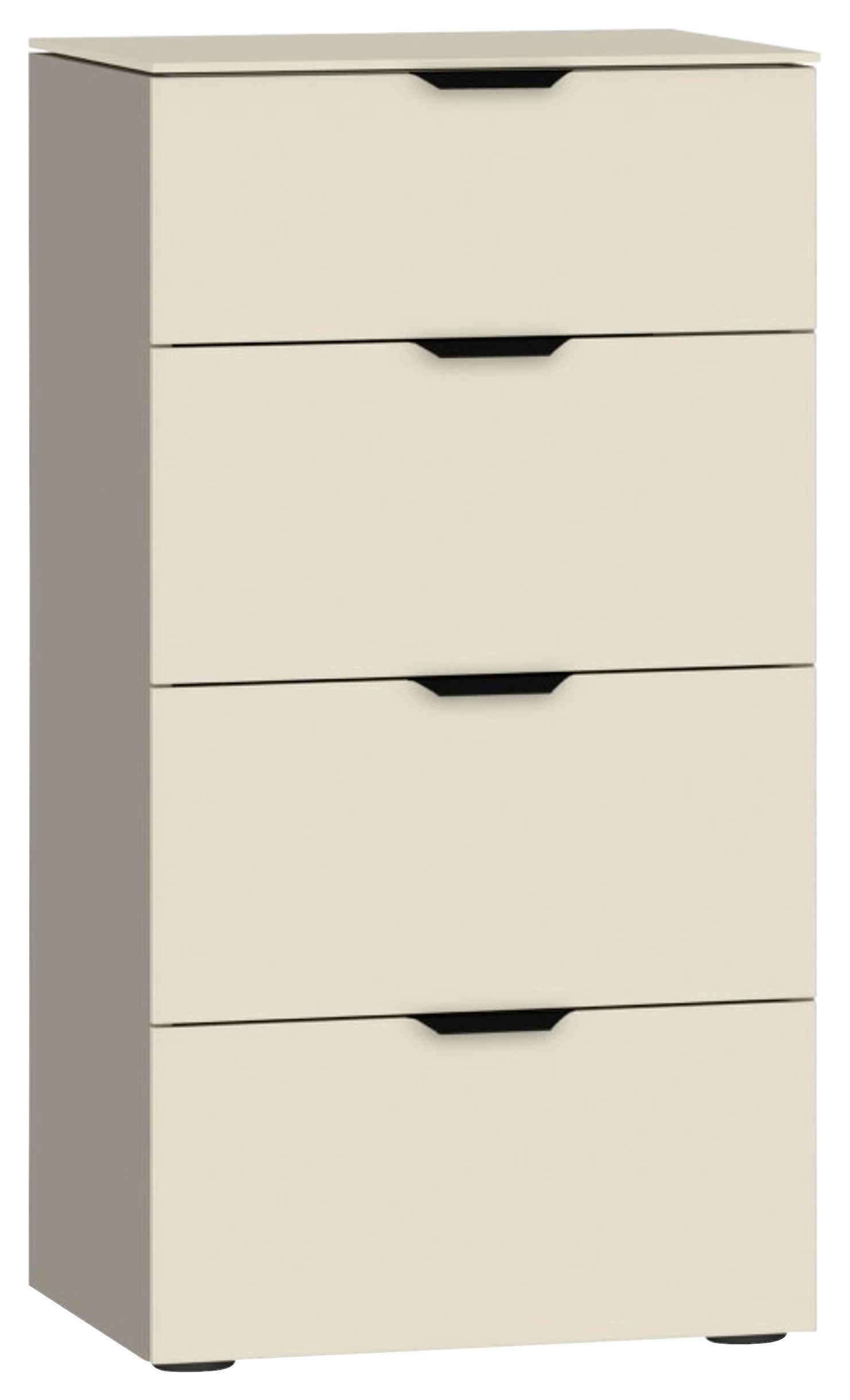 KOMMODE 45/87/43 cm  in Creme, Hellbraun  - Hellbraun/Creme, Design, Glas/Holzwerkstoff (45/87/43cm) - Jutzler