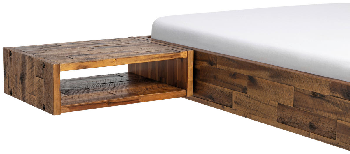 NACHTSCHRANK 50/41/16 cm Akazie massiv  - Braun/Akaziefarben, KONVENTIONELL, Holz (50/41/16cm) - Hasena