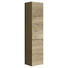 HOCHSCHRANK 40/178,7/34,8 cm - Chromfarben/Eichefarben, Design, Glas/Holzwerkstoff (40/178,7/34,8cm) - Welnova HOCHSCHRANK 40/178,7/34,8 cm - Chromfarben/Eichefarben, Design, Glas/Holzwerkstoff (40/178,7/34,8cm) - Welnova