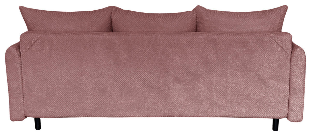 SCHLAFSOFA Webstoff Rosa  - Schwarz/Rosa, Design, Kunststoff/Textil (218/96/102cm) - MID.YOU