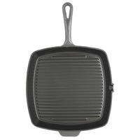 GRILLPFANNE 33928 Guss Grillpfanne Emaille  - Grau, Basics, Metall (28/28cm) - ELO