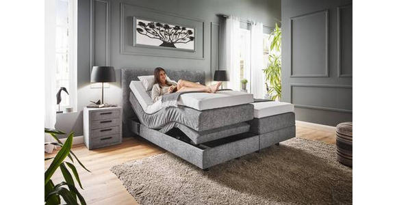 BOXSPRINGBETT 160/200 cm  in Grau  - Grau, KONVENTIONELL, Holz/Textil (160/200cm) - Dieter Knoll