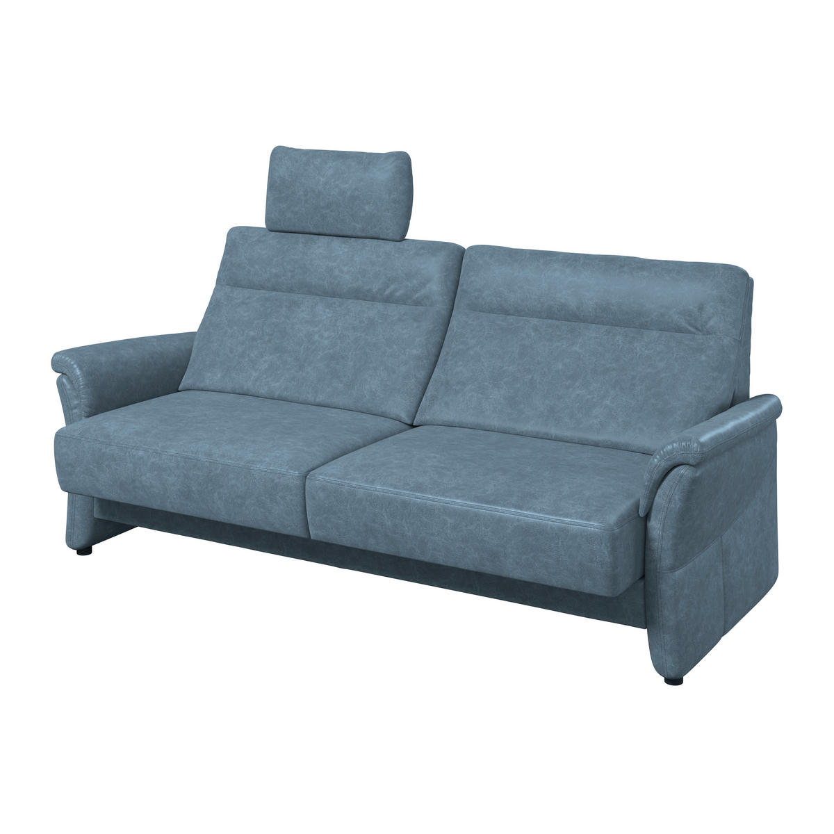3,5-SITZER - Blaugrau/Schwarz, Konventionell, Kunststoff/Textil (205/98/91cm) - Elegando