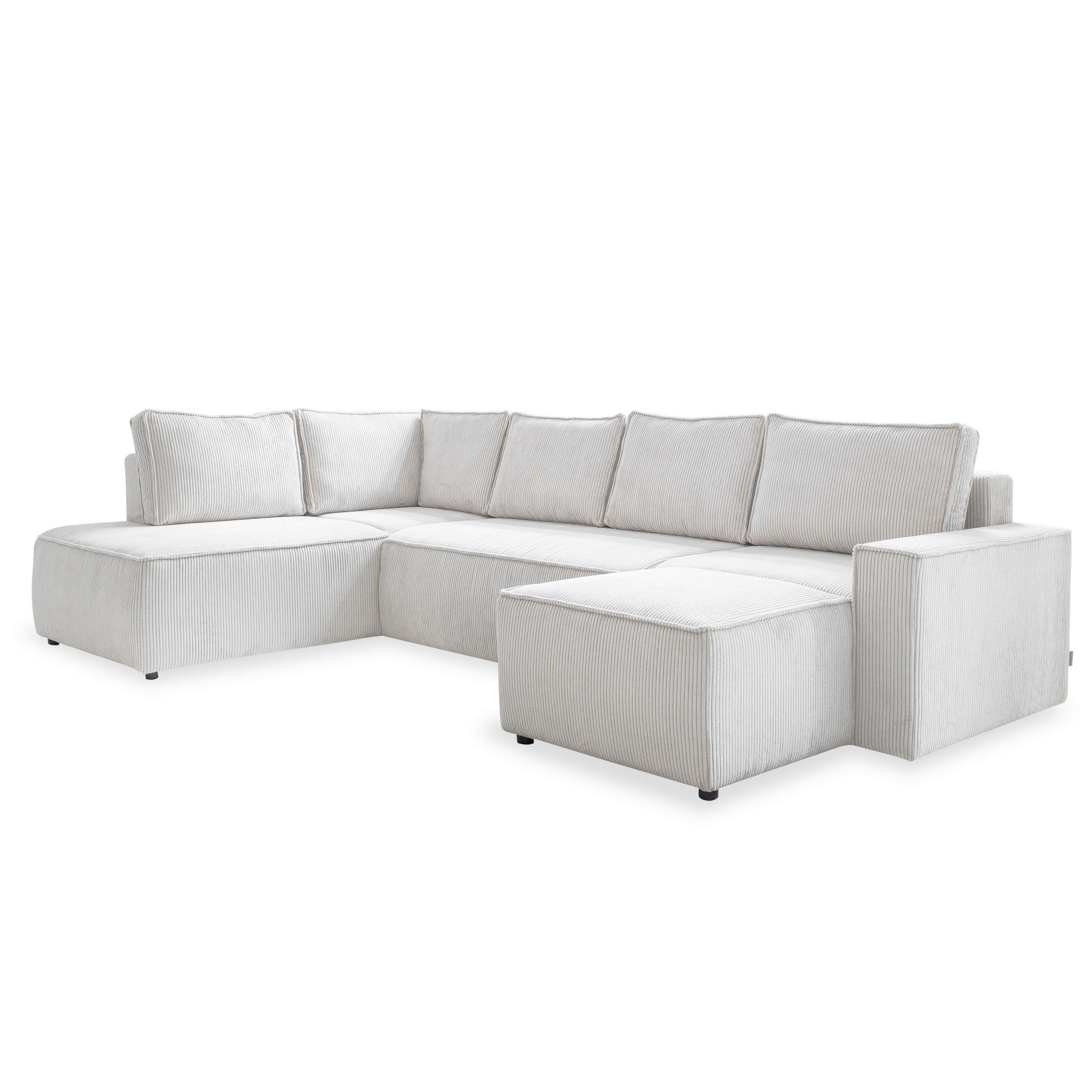 SJEDEĆA GARNITURA tekstil  bež   - bež/crna, Design, tekstil/plastika (194/322/156cm) - MID.YOU