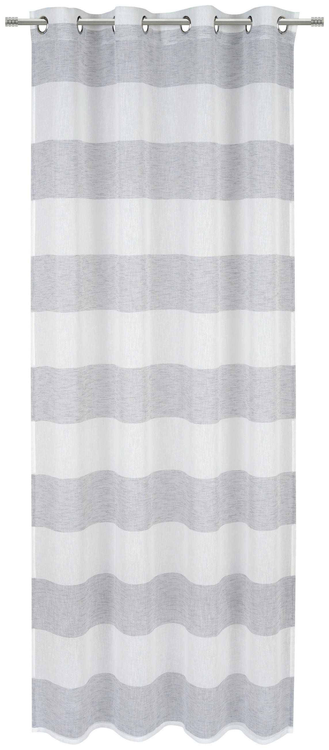 ÖSENSCHAL HENDRIK halbtransparent 140/245 cm   - Grau, Design, Textil (140/245cm) - Esposa