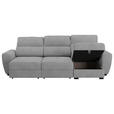 ECKSOFA Grau Mikrofaser Bettkasten, Schlaffunktion, Rücken echt, Liegefläche im Originalstoff  - Schwarz/Grau, KONVENTIONELL, Kunststoff/Textil (285/177cm) - Carryhome