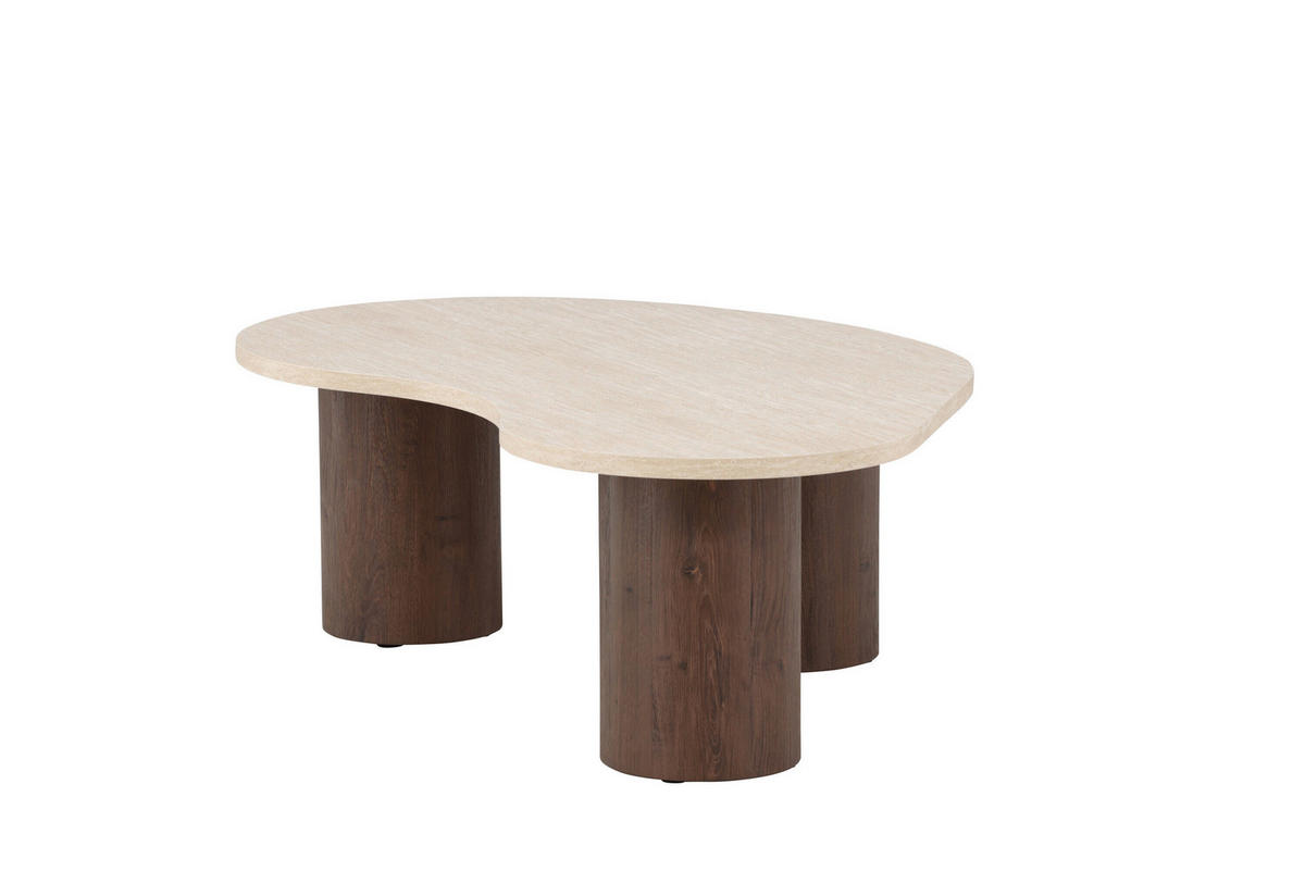 COUCHTISCH Pappel 130/78/40 cm rechteckig Beige, Mokka  - Beige/Mokka, MODERN, Holz (130/78/40cm) - Livetastic