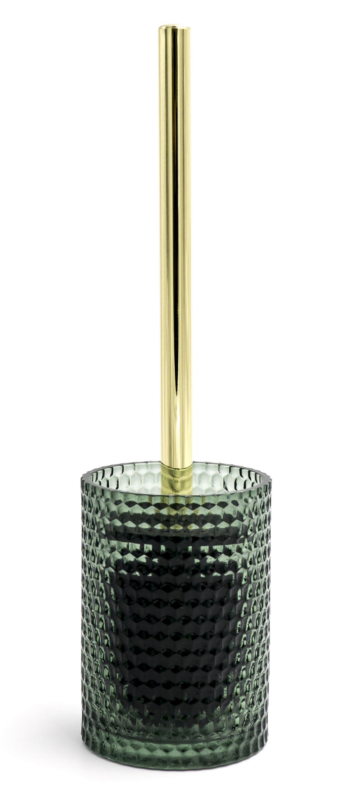 Wc-Bürste in Metall, Glas Kunststoff