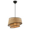 HÄNGELEUCHTE 32/65 cm   - Beige/Schwarz, Design, Textil/Metall (32/65cm) - P & B
