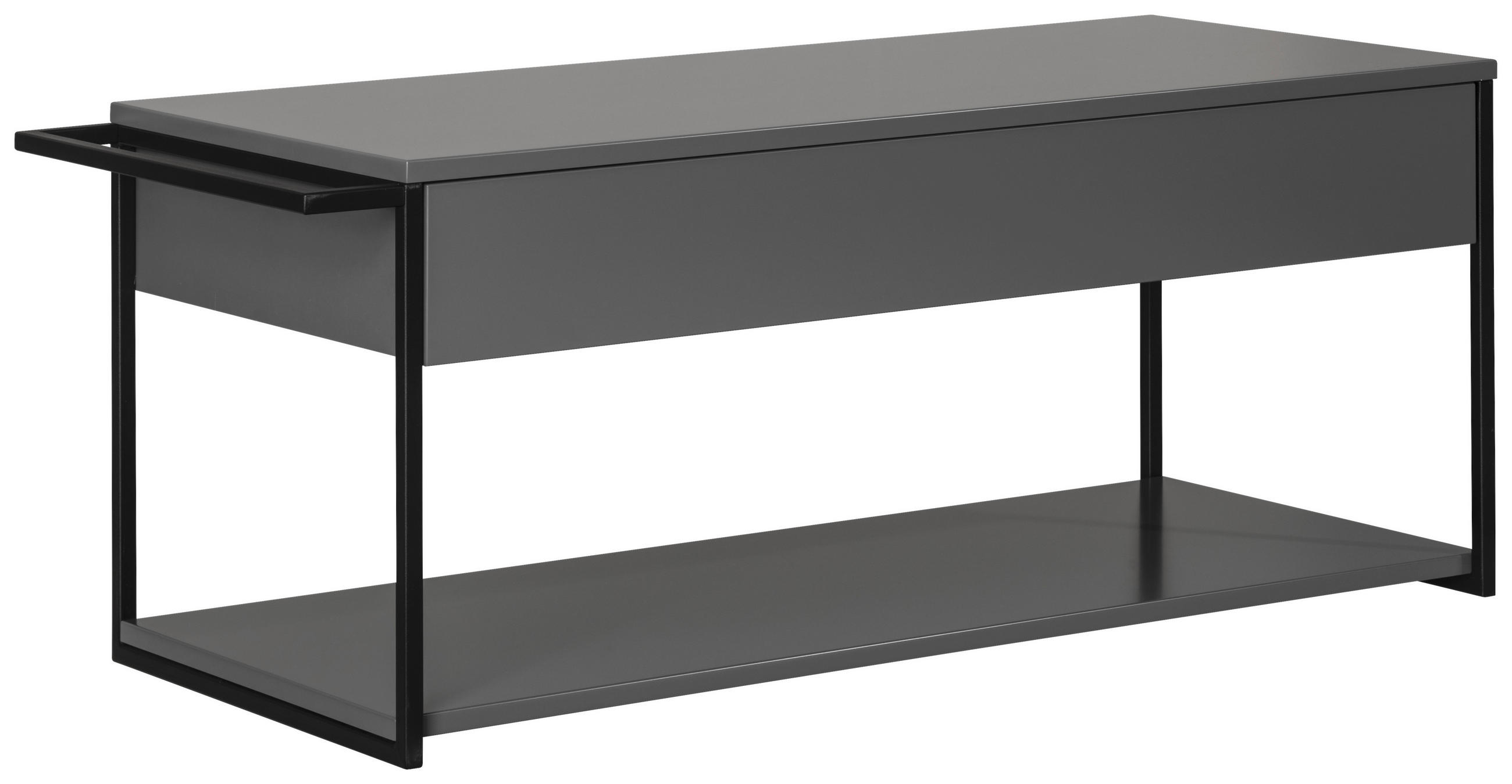 Mid.you Waschtischunterschrank Grau, Schwarz 107.5x43.5x47.5 cm
