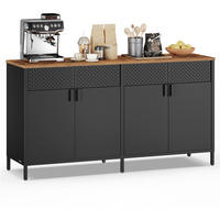 SIDEBOARD  141/76/40 cm  - Schwarz/Braun, Trend, Holzwerkstoff/Metall (141/76/40cm) - Boxxx