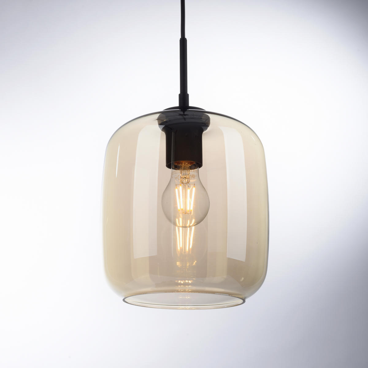 HÄNGELEUCHTE 19/19/150 cm   - Schwarz, Design, Kunststoff/Metall (19/19/150cm) - Paul Neuhaus