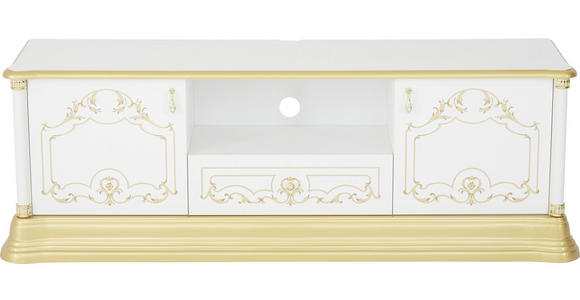 TV-ELEMENT 162/55/41 cm - Goldfarben/Weiß, LIFESTYLE, Holzwerkstoff/Kunststoff (162/55/41cm) - Cantus