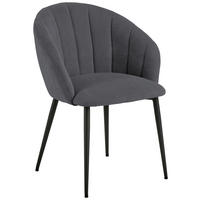 ARMLEHNSTUHL Stahl  - Schwarz/Grau, Design, Textil/Metall (62/80/57cm) - MID.YOU