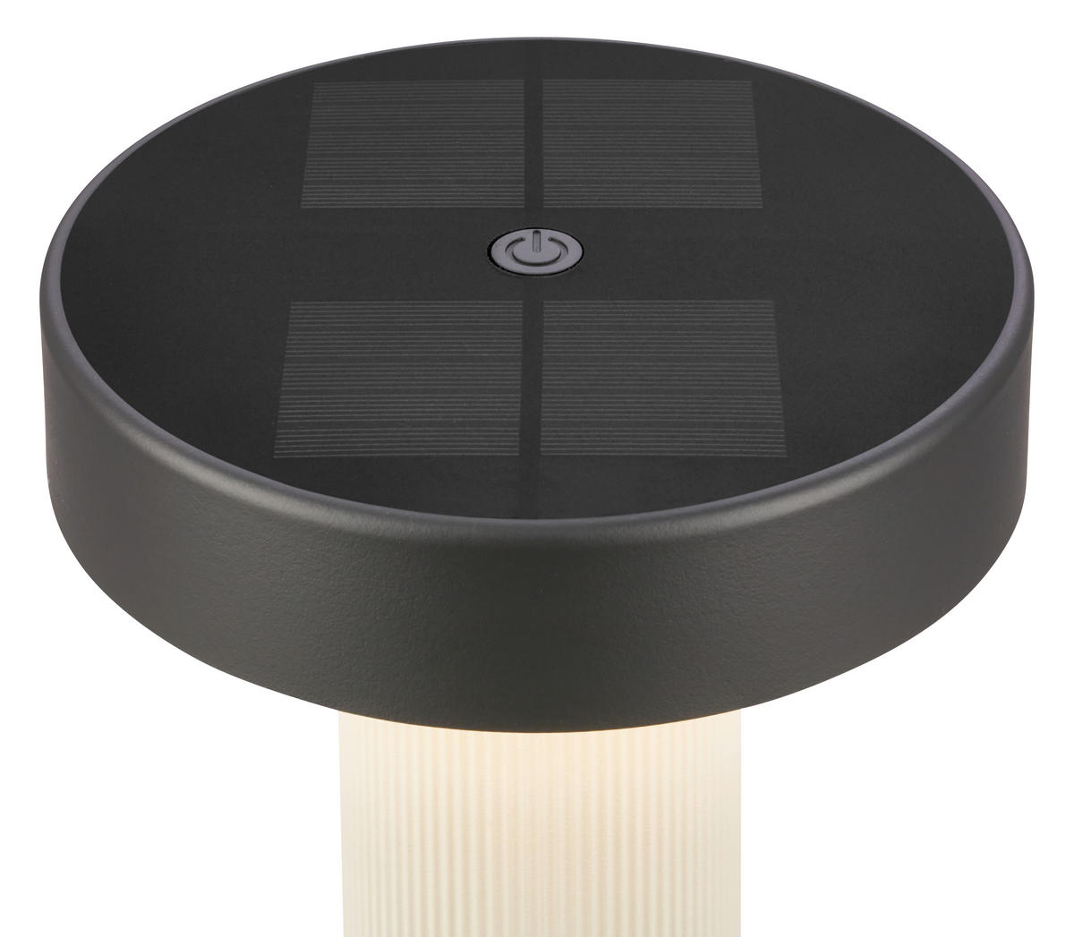 AKKU-TISCHLEUCHTE 16/20 cm  - Anthrazit/Beige, Design, Kunststoff (16/20cm)