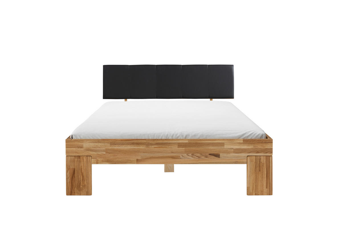 BETT 140/200 cm  in Schwarz, Eichefarben  - Eichefarben/Schwarz, MODERN, Holz/Textil (140/200cm) - MID.YOU