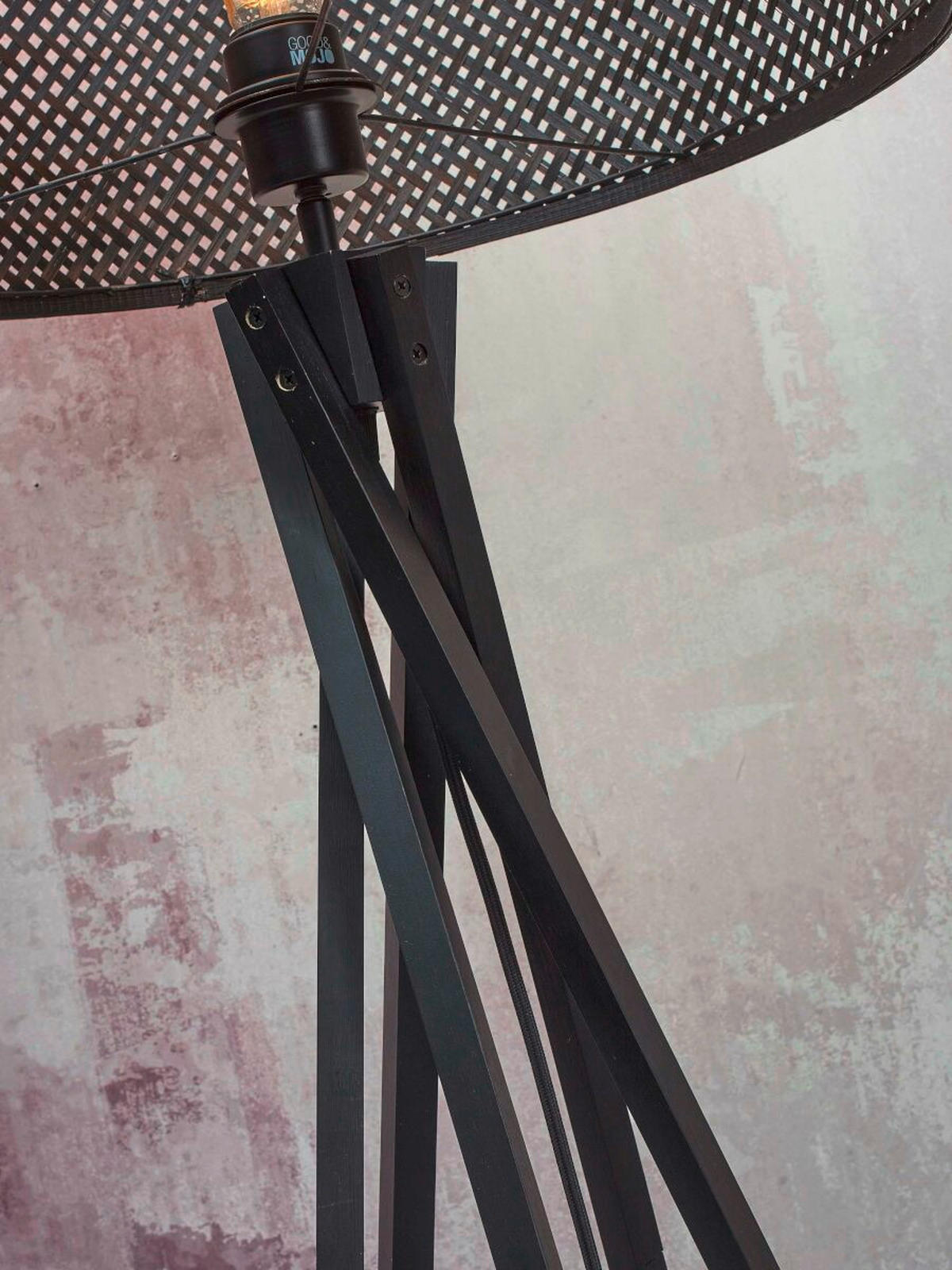 GOLVLAMPA GOOD&MOJO  53/53/146 cm    - svart, Trend (53/53/146cm) - Good & Mojo