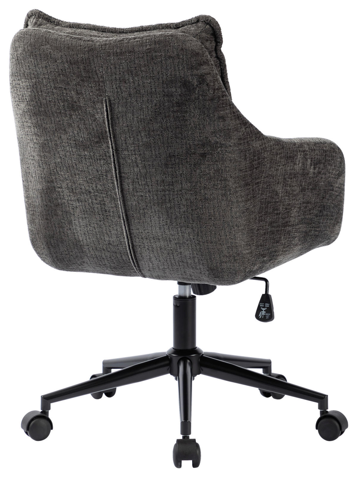 DREHSTUHL Webstoff Grau, Schwarz  - Schwarz/Grau, Modern, Kunststoff/Textil (58/85-93/58cm) - MID.YOU