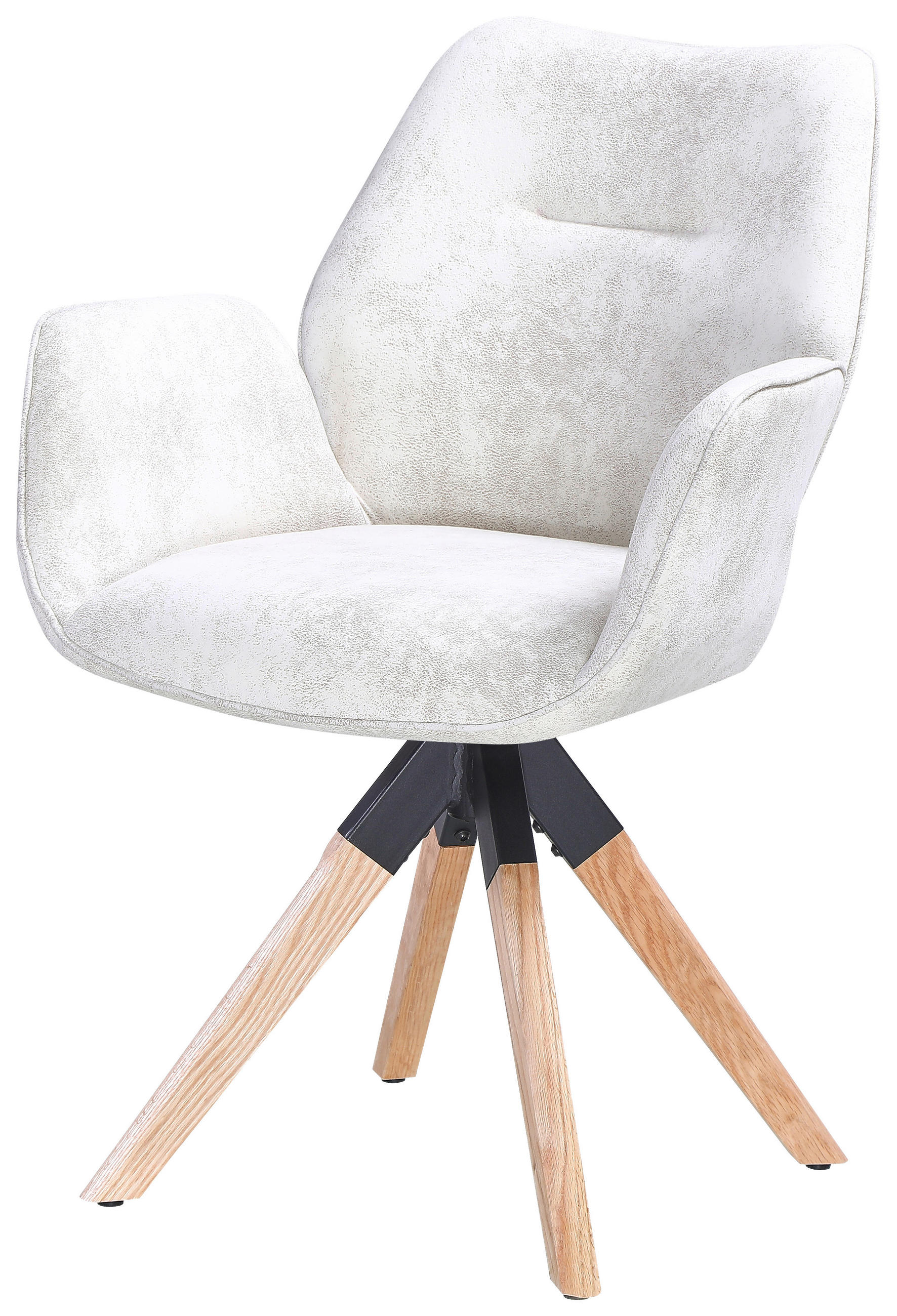 ARMLEHNSTUHL  in Webstoff  - Beige/Naturfarben, MODERN, Holz/Textil (61/86/62cm) - Livetastic